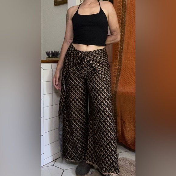 EARTHBOUND Pants - EARTHBOUND reversible Sari wrap pants